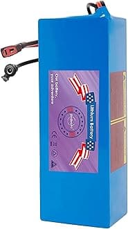 48V 10Ah Lithium Ebike Battery Pack 36V/48V/52V 10Ah/14Ah/20Ah/30Ah with 30A BMS & T-Plug - High-Power 200-1200W Compatible for Electric Bikes, Scooters, Motorcycles（48V10Ah Without Charger）