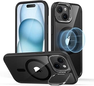 【Design Award Series!】ESR iPhone 15 Case, US Military MIL Standard, Shockproof, Hidden Stand, iPhone 15 Case, Smartphone Case, Scratch-Resistant Back, Yellowing Prevention, Fingerprint Resistant