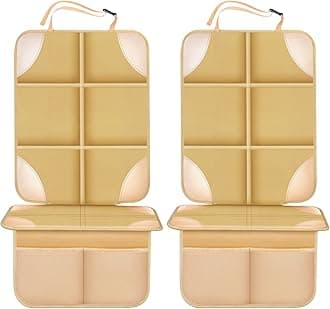 Meolsaek Car Seat Protector, Non-Slip Backing Will Not Leave Imprint, Waterproof Thicker Car Seat Cover for SUV, Sedan, Truck, Leather Car Seat Cushion (Ochre)
