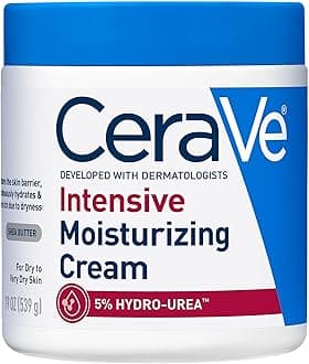 CeraVe Intensive Moisturizing Cream, Body Moisturizer With Shea Butter, 72H Hydration + Skin Barrier Repair, Fragrance-Free Body Lotion For Extremely Dry Skin, 19oz | Packaging May Vary
