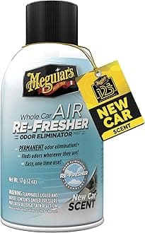 Meguiar's G16402 Whole Car Air Re-Fresher Odor Eliminator Mist, New Car Scent, 2 Fluid Ounces