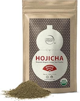 Organic Hojicha Powder - Roasted Matcha Green Tea - Japanese Hojicha Tea - Unsweetened, Low Caffeine - Roasty Matcha Flavor from Uji Kyoto - 100g Bag for Tea Enthusiasts