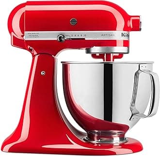 KitchenAid Artisan Series 5 Quart Tilt Head Stand Mixer with Pouring Shield KSM150PS, Passion Red