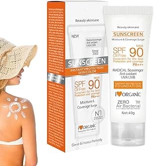 (2PCS) Face Sunscreen,Face Sun Lotion Cream with SPF90,Beauty Skin Care,Anti Sun UVA/UVB Radiation Protection Lotion For Face And Body,SUN Protect for Outdoor,Oil Free (2)