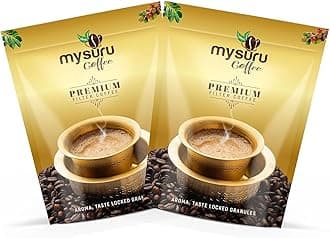 MYSURU COFFEE Premium Filter Coffee Powder 500g [Pack of 2] | Aromatic Taste [80% Coffee - 20% Chicory] | Traditional South Indian Blend | Freshly Roasted Ground Coffee