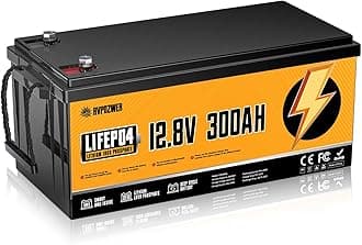 12V 300Ah LiFePO4 Battery, Built-in 200A BMS, 18000 Deep Cycles, 3840Wh, Low Temp Protection Lithium Iron Phosphate Battery for Home Energy, RV, Trolling Motor, Marine, Solar, Off-Grid