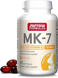 MK-7 90 mcg - Bioactive Form of Vitamin K2-60 Servings (Softgels) - for Bone & Cardiovascular Health - Vitamin K2 MK-7 Dietary Supplement - Gluten-Free