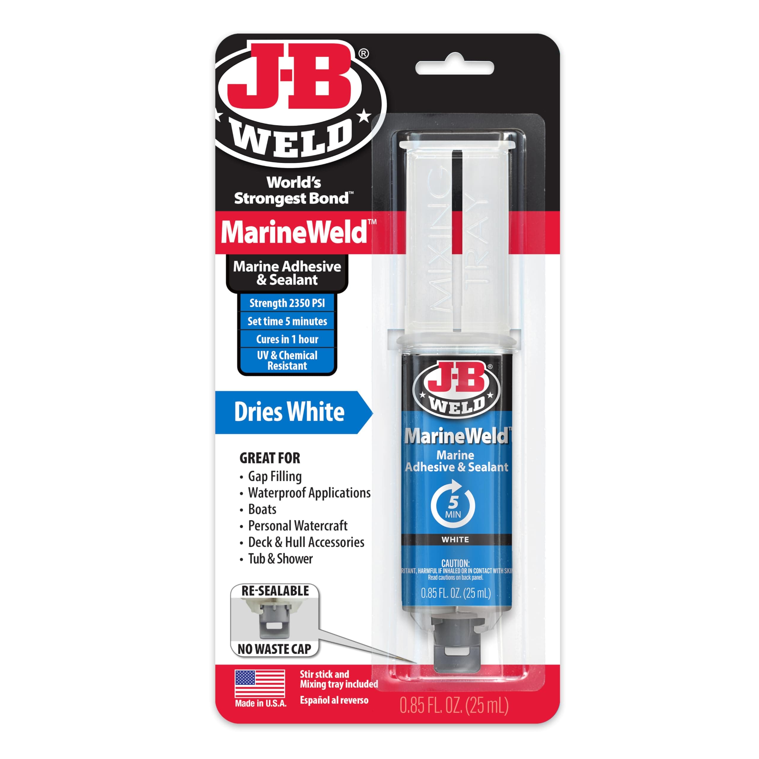 50172 MarineWeld White Epoxy Syringe - 25ml.