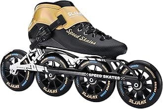 Inline Speed Skates Adult for Mens Womens, Professional Fitness Racing Skates Adult Male, High Performance Roller Skating, Black