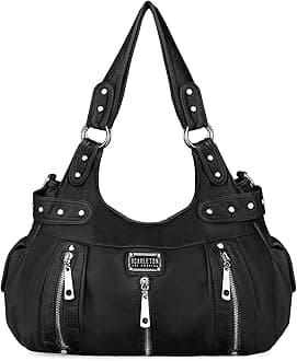 Scarleton Purses for Women Large Hobo Bags Washed Vegan Leather Shoulder Bag Satchel Tote Top Handle Handbags, H1292