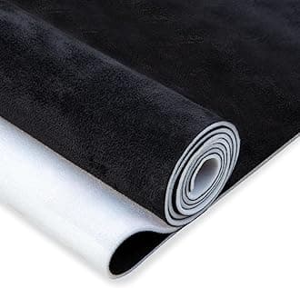 Suede Auto Headliner Fabric 54" L × 60" W with Foam Backing - Black Interior Replacement Material for Car/Truck/SUV/RV Roof, Tube Packaging - Home Repair/DIY Headliner Material