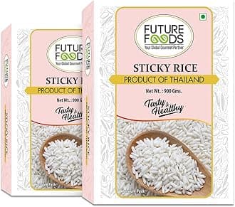 Glutinos Sticky Rice 900 gram (Pack Of 2)| Sweet Rice | Healthy & Tasty | Gluten Free | Fibre Rich | Product Of Thailand