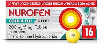 – Cold & Flu Tablets 200mg/5mg, 16 Pack - Sinus, Sore Throat, Congestion, Nasal Relief, Up To 8 Hours, Over-The-Counter Medication