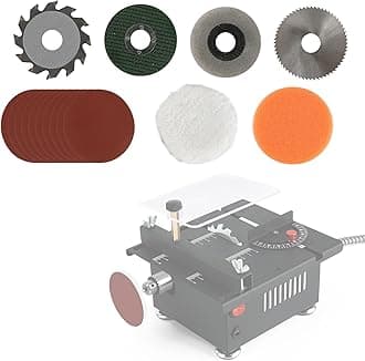 Mini Small Multi-Functional Table-Saw - Portable Crafts Table Saw Speed Angle Cutting Depth Adjustable Cutting Sanding Engraving for Wood Acrylic PCB Plastic