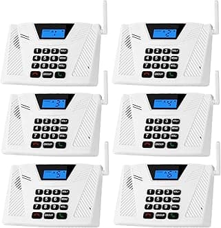 Intercoms Wireless For Home Hands Free, 2024 Upgraded Intercom 5300Ft With Automatic Answer, 9 Channel Full Duplex System Fit Hospital Business House(6 Packs White) ﻿