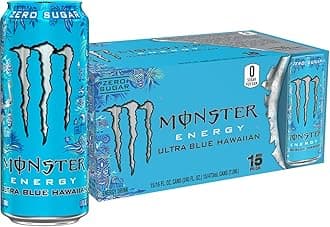 Energy Ultra Blue Hawaiian, Sugar Free Energy Drink, 16 Ounce | Pack of 15