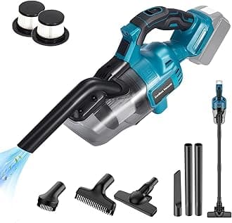 Handheld Cordless Vacuum Cleaner for Makita 18V Battery, Portable Wireless Power Vacuum Cleaner, 4 Multi Nozzle, 2 HEPA Filter, Lightweigt Vacuum for Home Pet Hair, Car (Battery NOT Include)