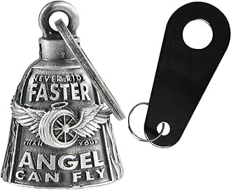 Motorcycle Bell for Bikers Women Men W/Hanger, Biker Bell for Riders, Good Luck Riding Bell Moto Accessories