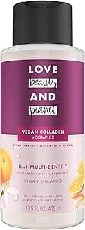 Love Beauty and Planet 5-in-1 Multi-Benefit Shampoo Vegan Keratin Collagen & Sun-Kissed Mandarin for a Deep Cleanse, Hydration, Strength, Fullness & Shine, 13.5 oz