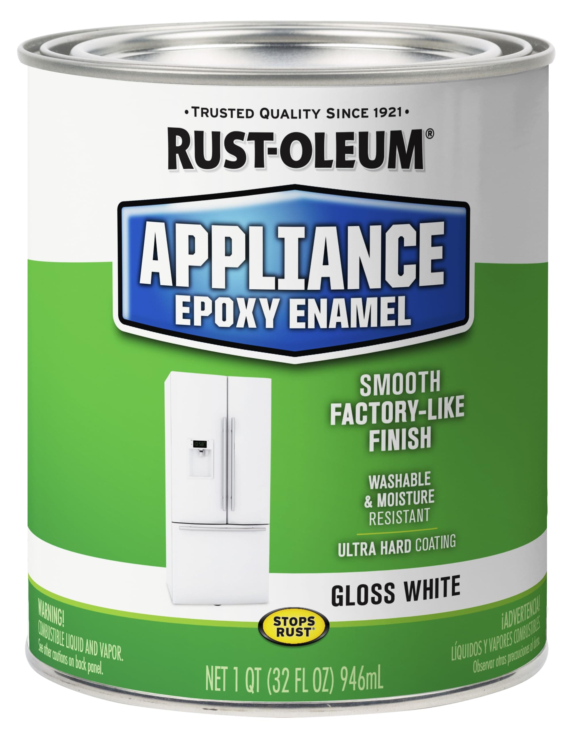 241168 Specialty Appliance Epoxy Paint, Quart, Gloss White