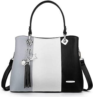 Handbags for Women with Multiple Internal Pockets in Pretty Color Combination, Women's Satchel Handbag