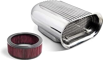 CFR Performance Single 4 Barrel Hood Scoop, HILBORN Style, Finned-Polished