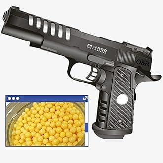 Hand Gun PUBG Pistol for Kids with 15 Round Reload and 6mm Plastic BB Bullets (200pc) (Mouser Gun N1058OH)
