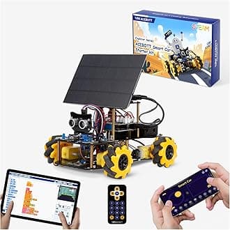 Robotics Kit for Kids Ages 8–12,ACEBOTT STEM Robot Car with Solar Powered,Compatible with Arduino & Scratch,STEM Toys for Boys Ages 8–12,App & Remote Control,Programmable ESP32, for Boys and Girls