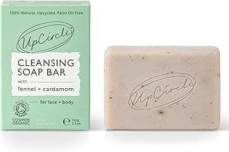 – Fennel + Cardamom Chai Soap Bar 100g - Certified Organic Vegan Cleanser For Face And Body - Green Clay, Glycerin + Shea Butter Draw Toxins From Pores - Palm Oil Free