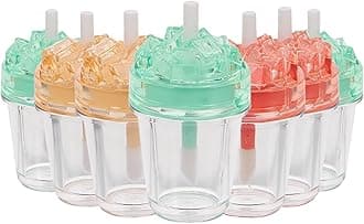 iplusmile Refillable Lip Gloss Containers 7Pcs Empty Lip Balm Tubes with Transparent Design for Diy Gloss Making and Travel Cosmetic Storage