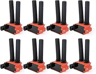 - Ignition Coil Pack V8 5.7 6.1 6.4 Compatible with Chrysler Dodge Ram Jeep Aspen 300 Challenger Charger Durango Magnum Commander Grand Cherokee 2005-2019 Coils for UF504 C56029129AA, Set of 8 Red