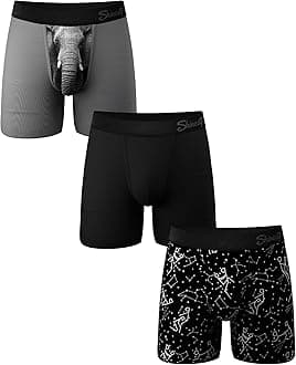 Ball Hammock Mens Boxer Briefs | Bulge Enhancing Underwear Flyless | 3 Pack