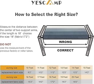 YESCAMP Manual RV Awning Complete Kit Retractable Camper Awning for RV or Trailers RV Roll Out Awning for Camper or 5th Wheel,Travel Trailers,Toy Haulers,Motohome(16Ft,Black Frame,Black Fade)
