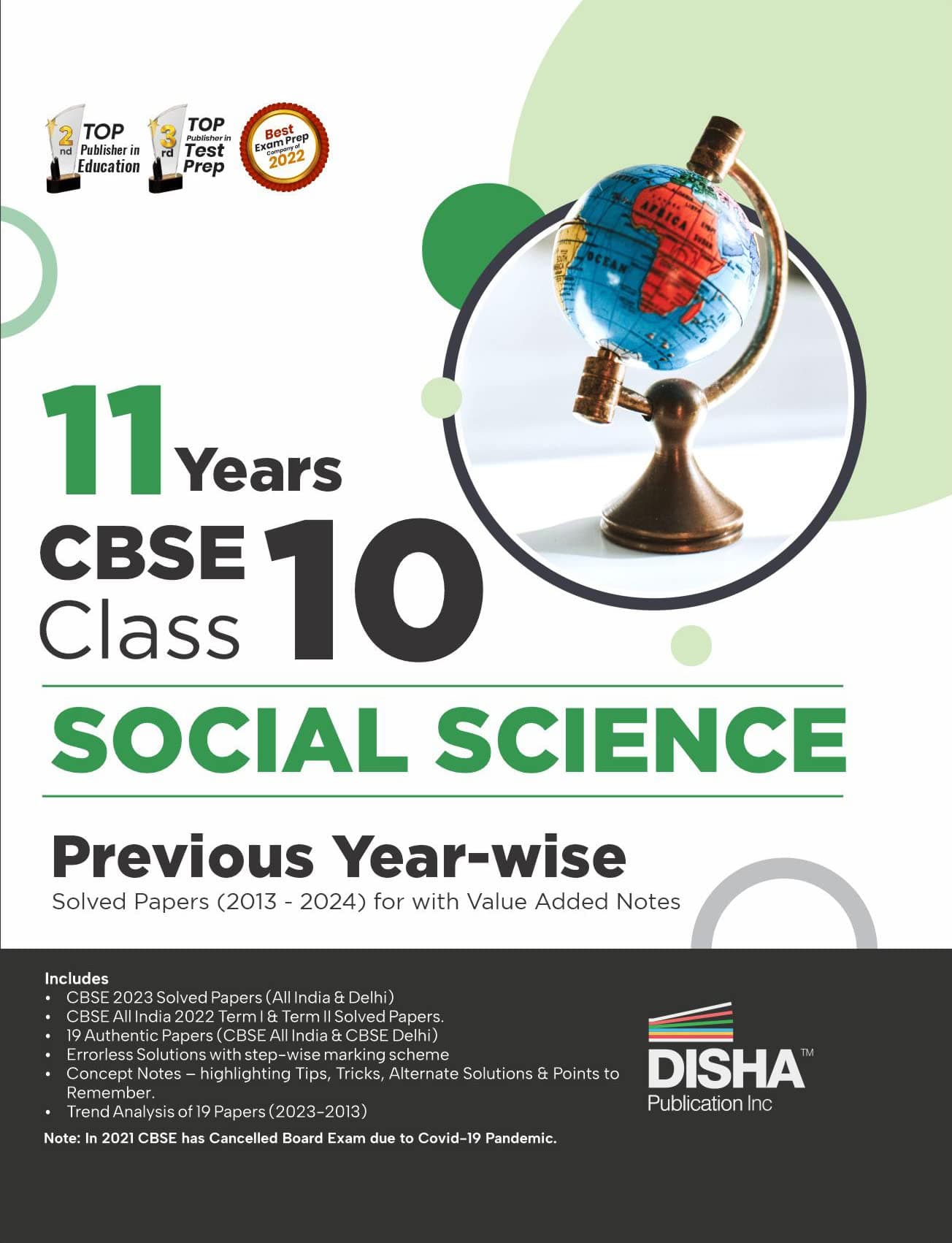 11 Years Cbse Class 10 Social Science Previous Year-Wise Solved Papers (2013 - 2023) with Value Added Notes Previous Year Questions Pyqs [Paperback] Disha Experts