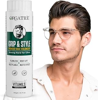 Grip & Style Hair Volumizing Powder | Strong Hold up to 12 Hrs | Matte Finish Hair Wax Powder for Men | Safe Hair Fiber Powder Wax | Hair Styling Powder for Men | 20 gm (Pack of 1)