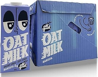 ALL GOOD Barista Oat Milk, 1L, Vegan, GMO-Free, Sugar-Free (Pack of 6)