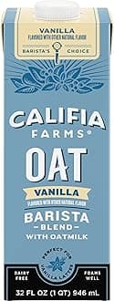 Vanilla Oat Barista Blend Oat Milk, 32 Oz, Dairy Free, Vegan, Plant Based, Gluten Free, Non GMO, Milk Frother, Coffee Creamer