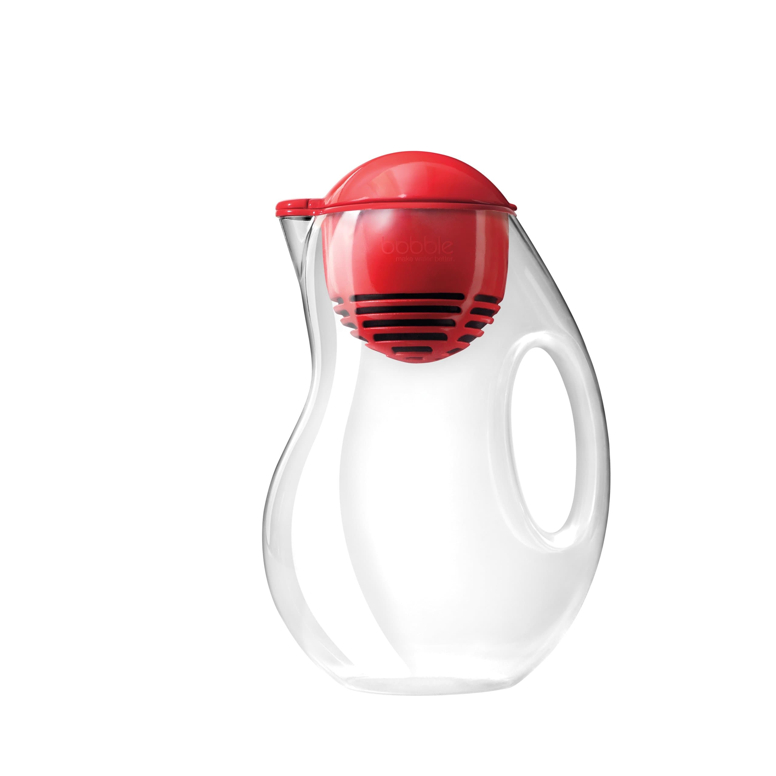 Bobble Jug Water Pitcher with Red Filter, 64 Ounce