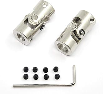 2 Pcs 8mm to 10mm Universal Joint Shaft Coupling with Screws for Motor