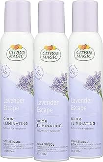 Citrus Magic Natural Odor Eliminating Air Freshener Spray Lavender Escape, Pack of 3, 3-Ounces Each - 612172606