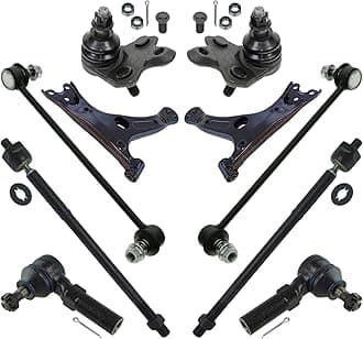 Front Steering and Suspension Kit with Tie Rods Control Arms Ball Joints Sway Bar Links Compatible with 2014-2018 Toyota Corolla Front 2019 Toyota Corolla Sedan Front