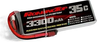 RoaringTop LiPo Battery Pack 35C 3300mAh 4S 14.8V with Deans Plug for RC Car Boat Truck Heli Airplane