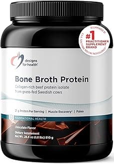 PurePaleo Collagen Protein Powder - 21g HydroBEEF Bone Broth Protein Supplement with Collagen Peptides + BCAAs - Chocolate, Non-GMO, Dairy-Free + Gluten-Free (30 Servings / 810g)