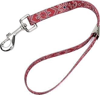 Country Brook Petz - Red Bandana Spring Loaded Grooming Loop Featuring Unique Designs for Any Style (5/8 Inch Wide, 20 Inch)