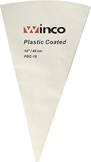 Winco Pastry Bag Cotton with Plastic Coating, 18-Inch,White
