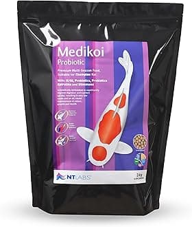 NT Labs Medikoi Probiotic Multi-Season, Complete Feed For All Pond Fish, Ideal For All Year Round Feeding, Rich in Probiotic Bacteria, Maintains Immune System, Koi Fish Food (6mm) (3 Kg)