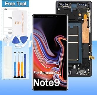 Screen Replacement for Samsung Galaxy Note 9 SM-N960, SM-N960F, SM-N960U 6.4" OLED LCD Display Touch Digitizer Assembly with Tools(Black with Frame)