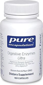 Pure Encapsulations Digestive Enzymes Ultra - Vegetarian Digestive Enzyme Supplement to Support Protein, Carb, Fiber, and Dairy Digestion* - 180 Capsules