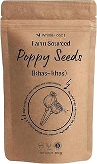 Farm Sourced Poppy Seeds 400gm (Khas Khas), Indian Posta Dana, No Artificial Colors and Preservatives, Seeds for Eating, Helps Boost Immunity and Health Benefits