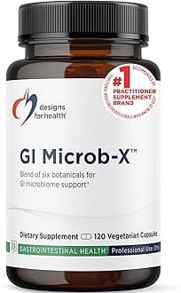 GI Microb-X - Botanical Gut Support, Cleanse + Detox Supplement with Tribulus, Berberine + Barberry Extract - Vegetarian + Non-GMO (120 Capsules)